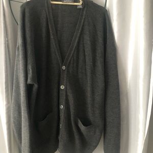 Lord & Taylor Men's button down sweater. 100% Merino Wool.